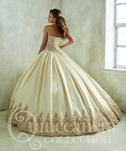 Quinceañera 2 Piece Satin Strapless Quinceanera Dress By House Of Wu 26826