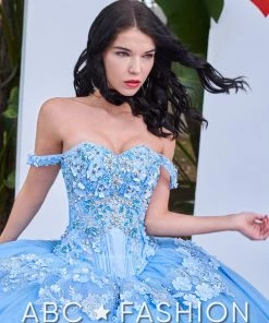 Ragazza Fashion 2 Piece Sky Blue Quinceanera Dress By Ragazza D53-553