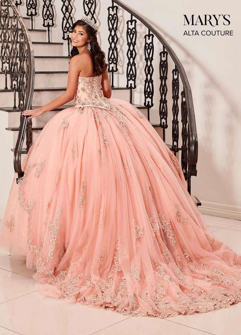 Mary's Bridal 2 Piece Strapless Quinceanera Dress By Alta Couture MQ3042 Quinceañera 4 Mary's Bridal 2 Piece Strapless Quinceanera Dress By Alta Couture MQ3042 Quinceañera