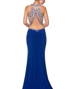 Beaded Side Cutout Fitted Gown By Juliet 620 Prom