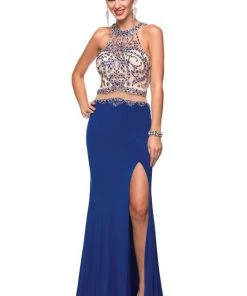 Beaded Side Cutout Fitted Gown By Juliet 620 Prom
