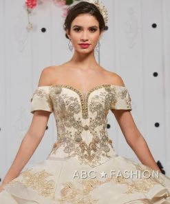 LA Glitter By House Of Wu 3-Piece Off Shoulder Quinceanera Dress By LA Glitter 24052