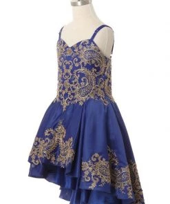 Cinderella Couture Girls Embroidered Ball Gown With Detachable Skirt