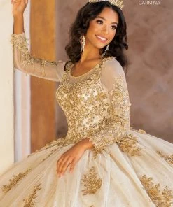 3/4 Sleeve Quinceanera Dress By Mary's Bridal MQ1093