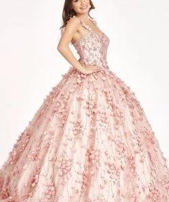 3D Applique Sleeveless Ball Gown By Elizabeth K GL1959