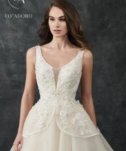 Lo Adoro By Mary's Bridal 3D Floral A-Line Bridal Dress By Mary's Bridal M668
