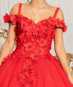 3D Floral Cold Shoulder Ball Gown By Elizabeth K GL1988 17 3D Floral Cold Shoulder Ball Gown By Elizabeth K GL1988