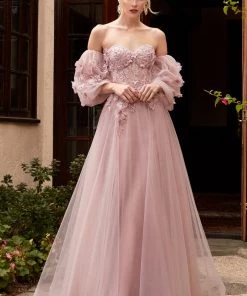 3D Floral Corset Gown By Cinderella Divine CD962 Prom 12 3D Floral Corset Gown By Cinderella Divine CD962 Prom