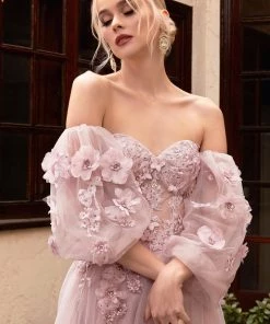 3D Floral Corset Gown By Cinderella Divine CD962 Prom 11 3D Floral Corset Gown By Cinderella Divine CD962 Prom