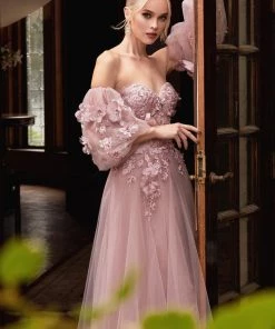 3D Floral Corset Gown By Cinderella Divine CD962 Prom 13 3D Floral Corset Gown By Cinderella Divine CD962 Prom