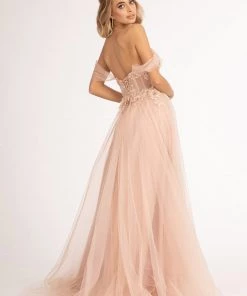 3D Floral Corset Gown By Elizabeth K GL3007