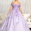 3D Floral Glitter Ball Gown By Elizabeth K GL1971