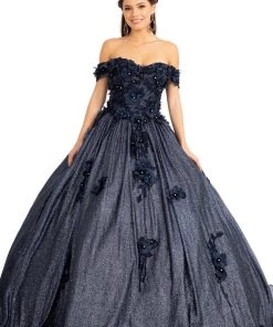3D Floral Glitter Ball Gown By Elizabeth K GL1971 20 3D Floral Glitter Ball Gown By Elizabeth K GL1971