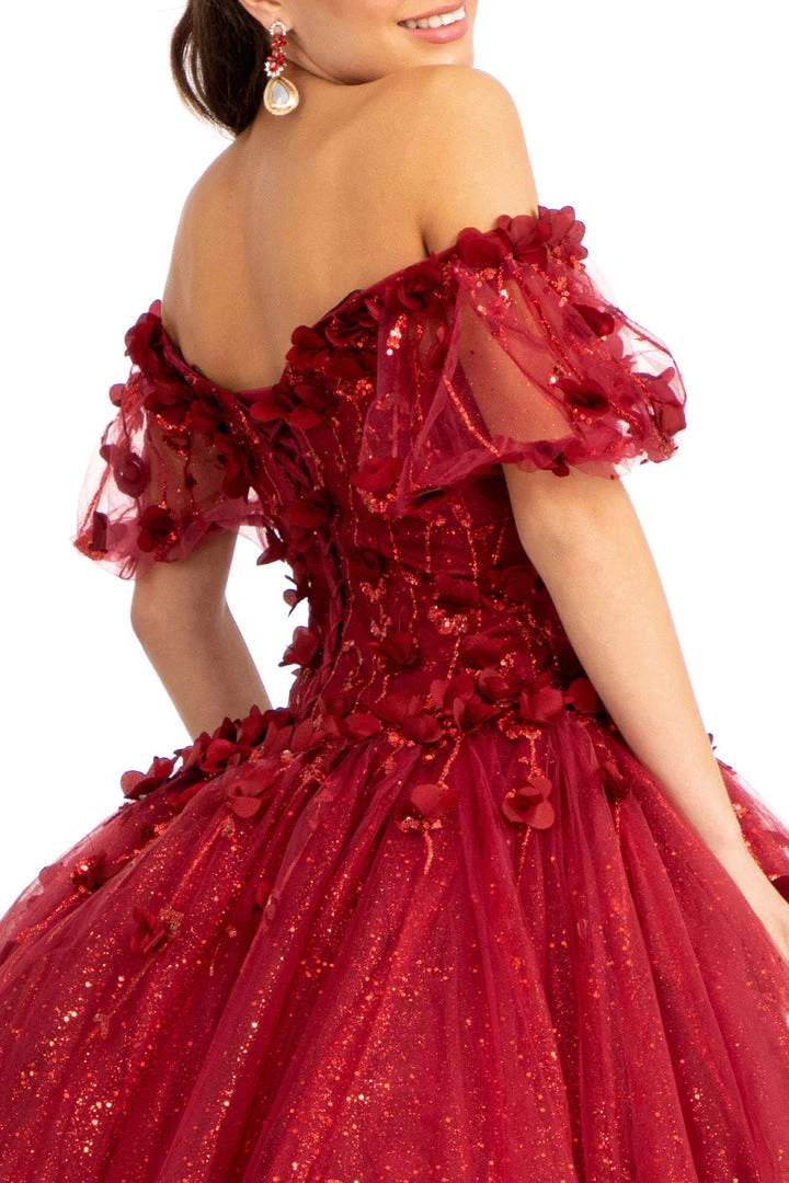 3D Floral Off Shoulder Ball Gown By Elizabeth K GL1975 11 3D Floral Off Shoulder Ball Gown By Elizabeth K GL1975