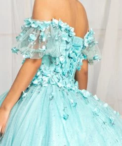 3D Floral Off Shoulder Ball Gown By Elizabeth K GL1975 28 3D Floral Off Shoulder Ball Gown By Elizabeth K GL1975