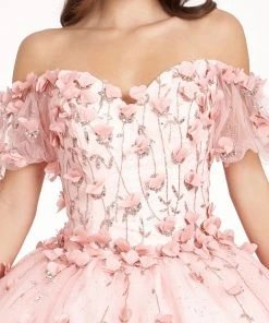 3D Floral Off Shoulder Ball Gown By Elizabeth K GL1975 40 3D Floral Off Shoulder Ball Gown By Elizabeth K GL1975