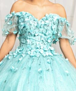 3D Floral Off Shoulder Ball Gown By Elizabeth K GL1975 27 3D Floral Off Shoulder Ball Gown By Elizabeth K GL1975