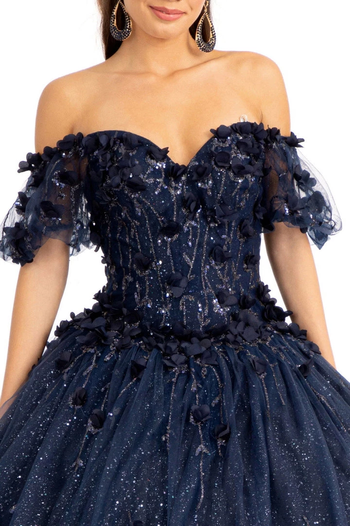 3D Floral Off Shoulder Ball Gown By Elizabeth K GL1975 23 3D Floral Off Shoulder Ball Gown By Elizabeth K GL1975