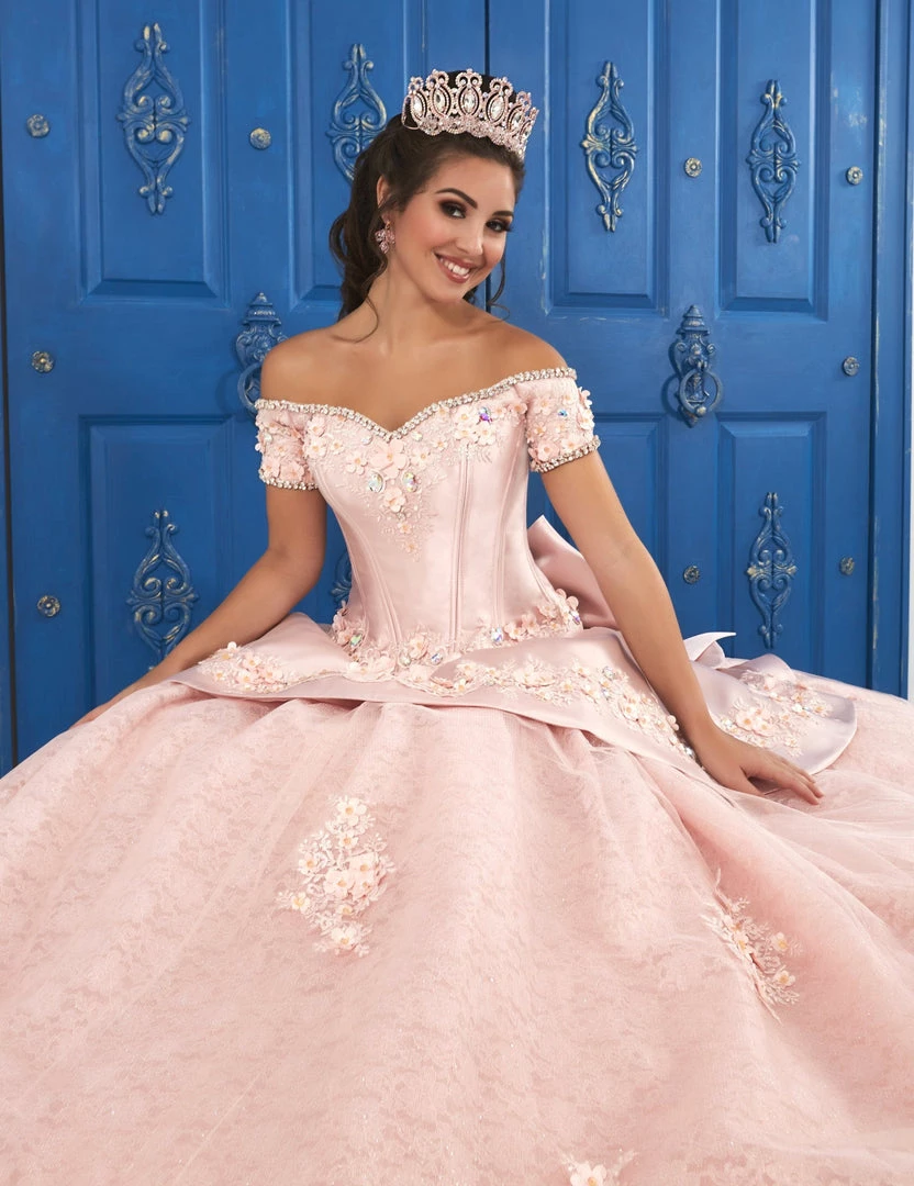 LA Glitter By House Of Wu Quinceañera 3D Floral Off Shoulder Dress By House Of Wu LA Glitter 24048 6 LA Glitter By House Of Wu Quinceañera 3D Floral Off Shoulder Dress By House Of Wu LA Glitter 24048