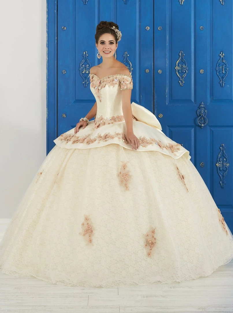 LA Glitter By House Of Wu Quinceañera 3D Floral Off Shoulder Dress By House Of Wu LA Glitter 24048 3 LA Glitter By House Of Wu Quinceañera 3D Floral Off Shoulder Dress By House Of Wu LA Glitter 24048