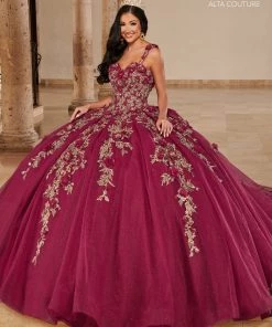 Mary's Bridal 3D Floral Quinceanera Dress By Alta Couture MQ3074 Quinceañera
