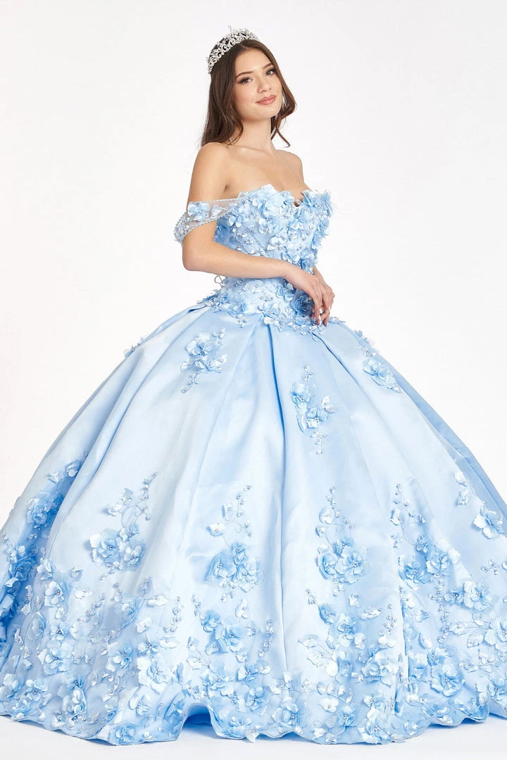 3D Floral Satin Ball Gown By Elizabeth K GL1961 5 3D Floral Satin Ball Gown By Elizabeth K GL1961