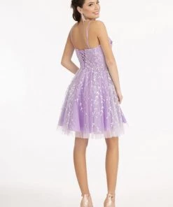 3D Floral Short Glitter Print Dress By Elizabeth K GS1998 Prom 19 3D Floral Short Glitter Print Dress By Elizabeth K GS1998 Prom