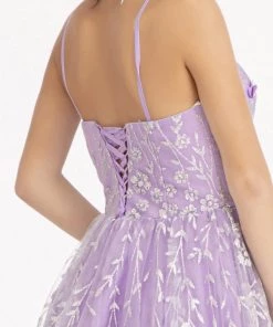 3D Floral Short Glitter Print Dress By Elizabeth K GS1998 Prom 21 3D Floral Short Glitter Print Dress By Elizabeth K GS1998 Prom