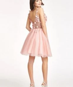 Prom 3D Floral Short Sweetheart Dress By Elizabeth K GS1999