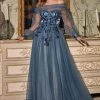 Prom 3D Floral Tulle Gown By Cinderella Divine CD978