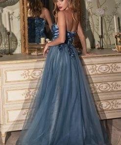 Prom 3D Floral Tulle Gown By Cinderella Divine CD978