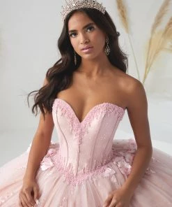 Quinceañera 3D Floral Tulle Quinceanera Dress By House Of Wu 26950