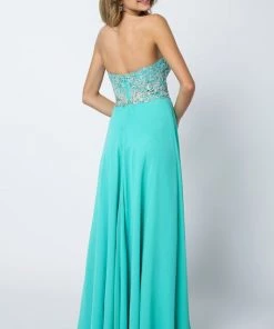 Prom Beaded Long Strapless Dress By Juliet 553