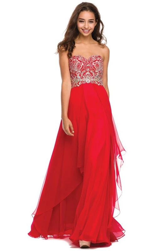 Prom Beaded Long Strapless Dress By Juliet 553 5 Prom Beaded Long Strapless Dress By Juliet 553