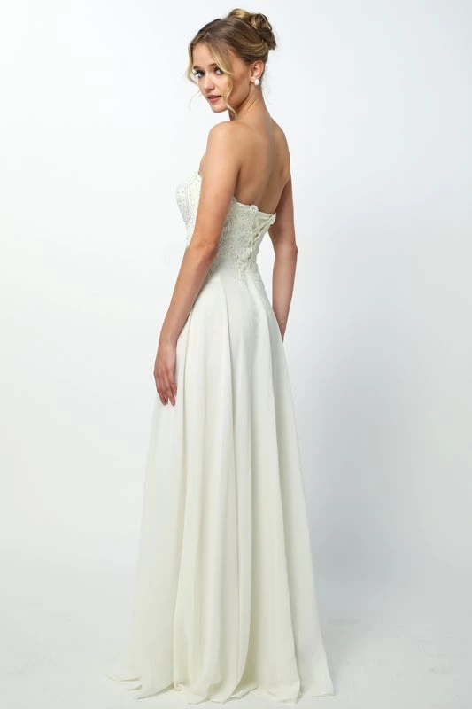 Long Lace Bodice Strapless Dress By Juliet 626 7 Long Lace Bodice Strapless Dress By Juliet 626