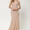 Fitted Sleeveless Metallic Glitter Gown By Juliet 697