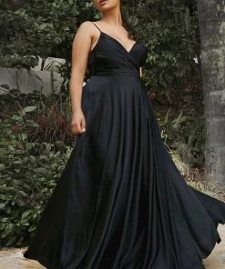 Prom Plus Size Long Satin Sweetheart Dress By Cinderella Divine 7485C