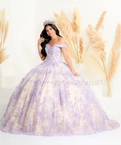 House Of Wu Fiesta Gowns Floral Applique Quinceanera Dress By Fiesta Gowns 56445