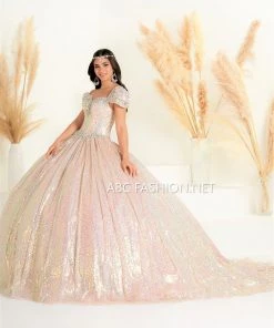 House Of Wu Fiesta Gowns Quinceañera Puff Sleeve Quinceanera Dress By Fiesta Gowns 56450