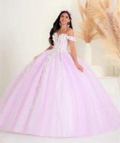 House Of Wu Fiesta Gowns 3D Floral Quinceanera Dress By Fiesta Gowns 56457 Quinceañera