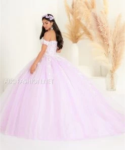 House Of Wu Fiesta Gowns 3D Floral Quinceanera Dress By Fiesta Gowns 56457 Quinceañera