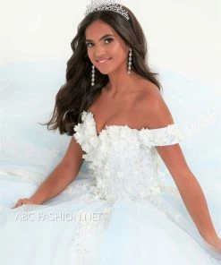 House Of Wu Fiesta Gowns 3D Floral Quinceanera Dress By Fiesta Gowns 56457 Quinceañera