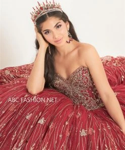 House Of Wu Fiesta Gowns Strapless Quinceanera Dress By Fiesta Gowns 56458