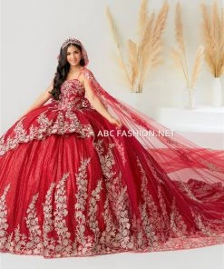 Quinceañera Hooded Cape Quinceanera Dress By House Of Wu 26020C