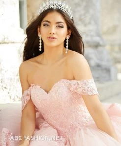 Off Shoulder Quinceanera Dress With Train By House Of Wu 26022T