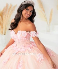 3D Floral Quinceanera Dress By House Of Wu 26024