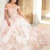 Quinceañera 3D Floral Quinceanera Dress With Train By House Of Wu 26027T