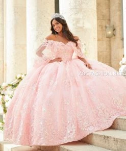 Short Cape Quinceanera Dress By House Of Wu 26029 Quinceañera