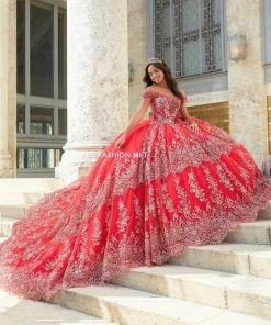 Off Shoulder Quinceanera Dress By House Of Wu 26031