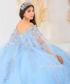 Cape Quinceanera Dress By House Of Wu 26040C 21 Cape Quinceanera Dress By House Of Wu 26040C